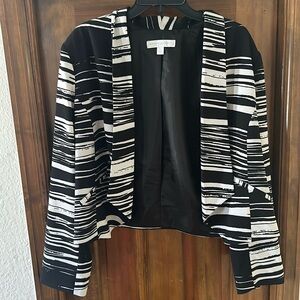 New York & Company Black & White Cropped Blazer